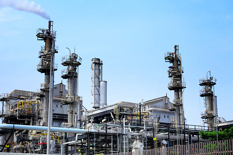 Un fournisseur de gaz dans une industrie