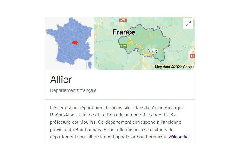 Le département de l'Allier pour des fichiers d'emails