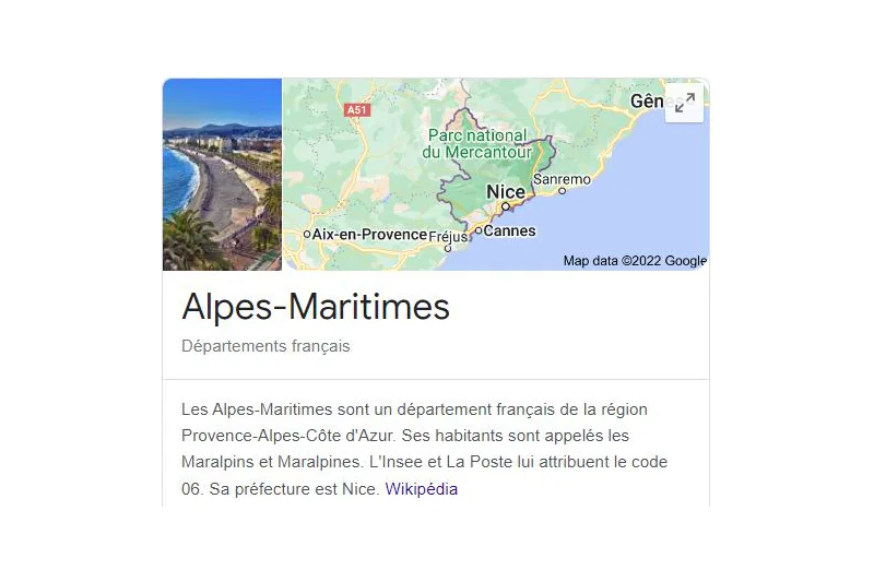 Les Alpes-Maritimes avec un fichier de prospection d'email