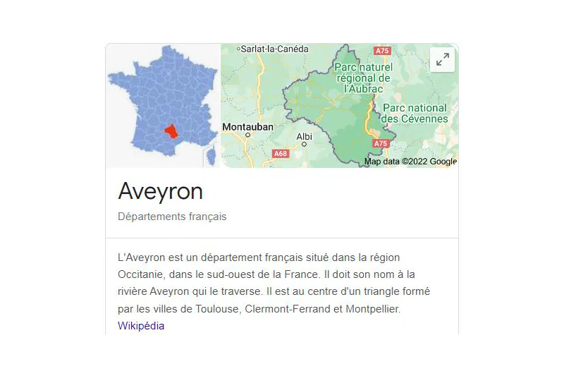 Un fichier d'email sur l'Aveyron