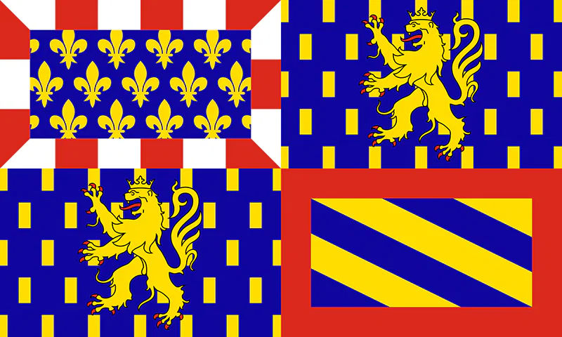 Le drapeau de la Bourgogne-Franche-Comté pour un fichier BtoB