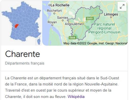 La Charente pour des listes d'emails