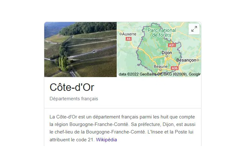 La Côte-d'Or avec les activités du Département