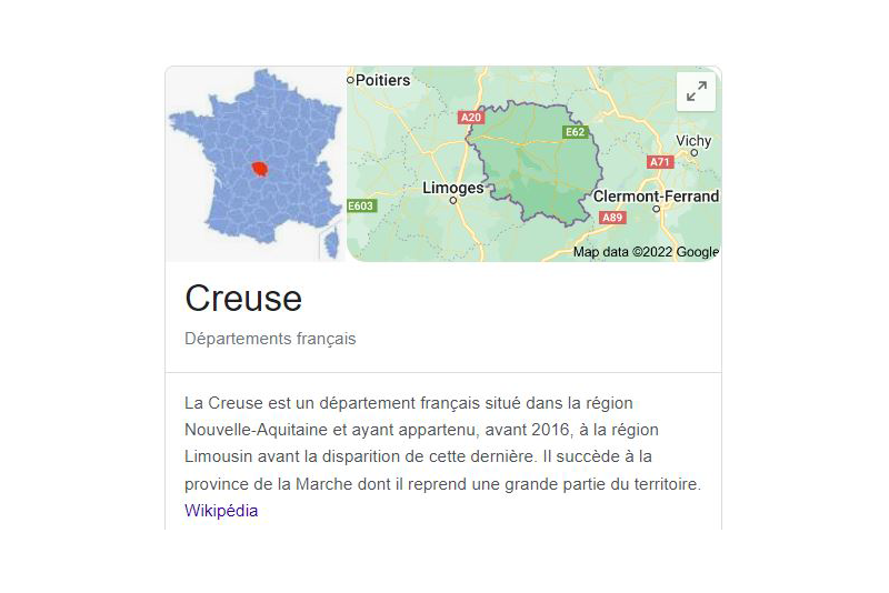 Le département de la Creuse pour un fichier d'email