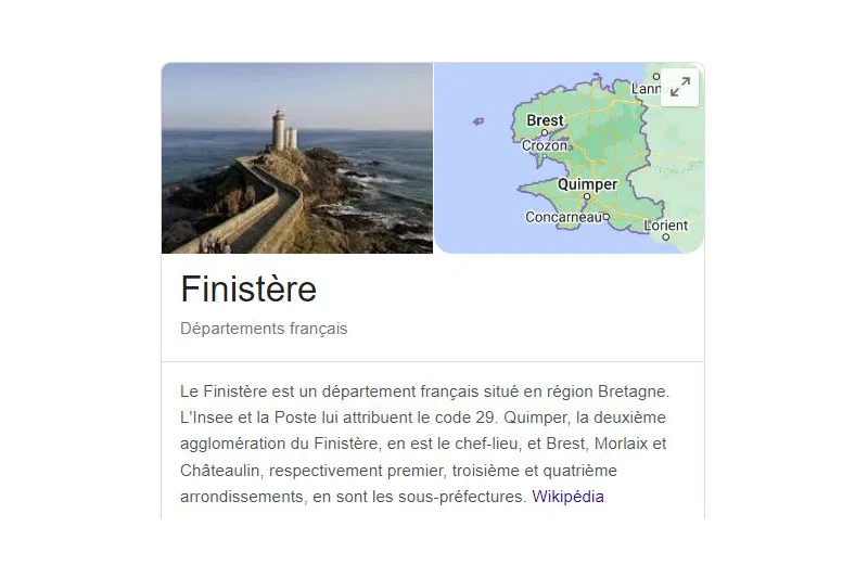 Le Finistère comme région bretonne pour les fichiers d'emails de prospection