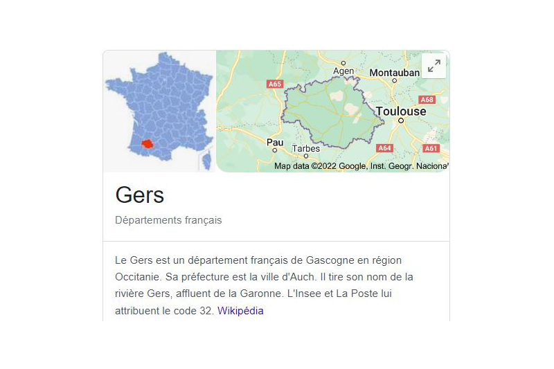 La localisation du Gers pour les adresses mails des entreprises