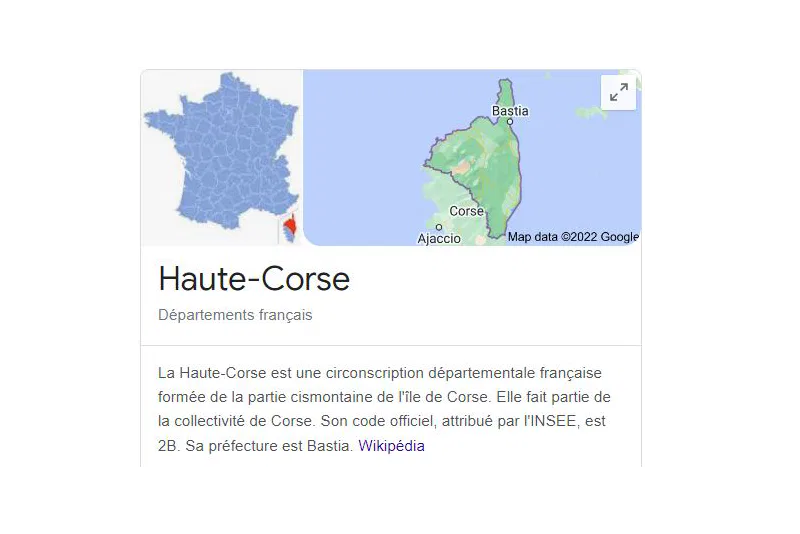 La Haute-Corse pour des fichiers d'emails