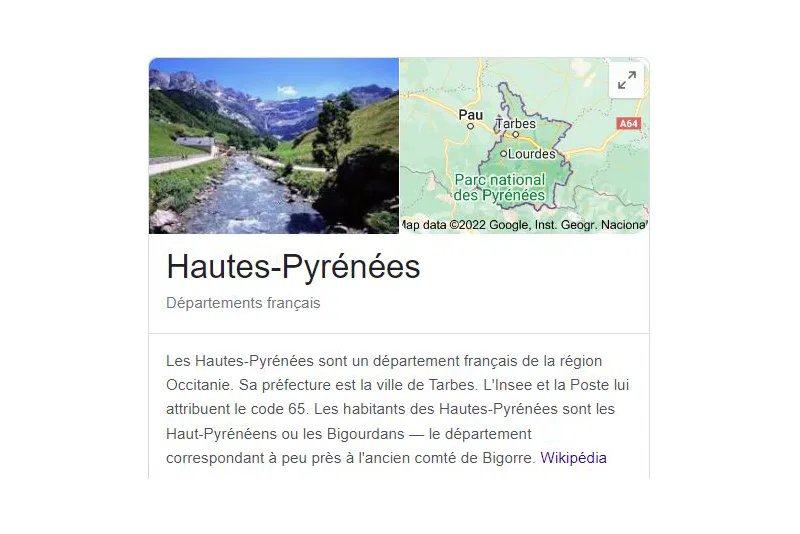 Les Hautes-Pyrénées comme département pour les fichiers d'emails
