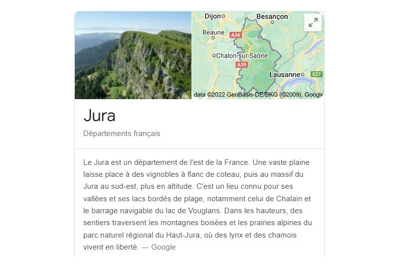 Le Jura comme département pour des fichiers de prospection