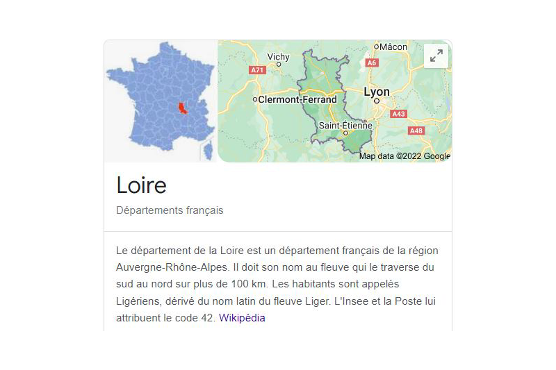 Le département de la Loire pour un fichier d'email sur les activités