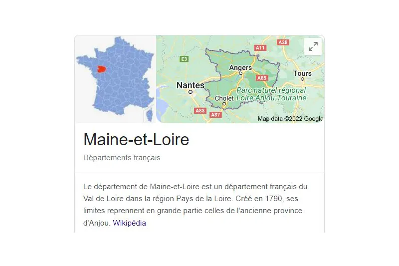 Le Maine-et-Loire pour des listes de contact d'entreprise