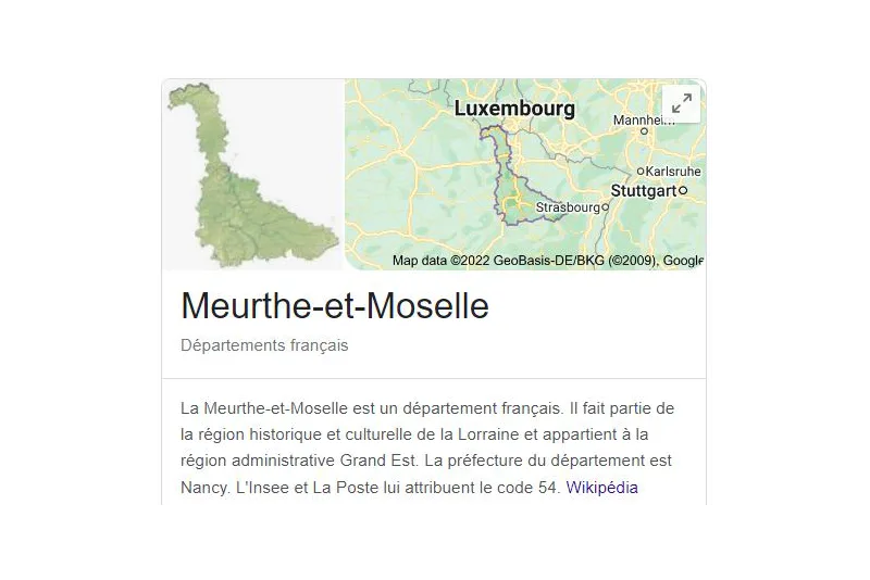 La Meurthe-et-Moselle comme département pour les listes de BtoB