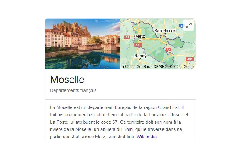 La Moselle pour des listes d'entreprises sur la région