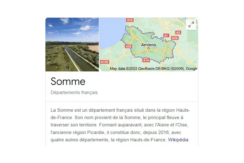 Le département de la Somme pour une liste d'adresse mail
