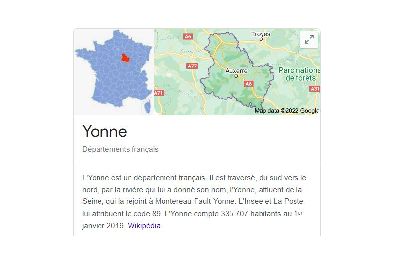 Un fichier d'email sur le département du l'Yonne